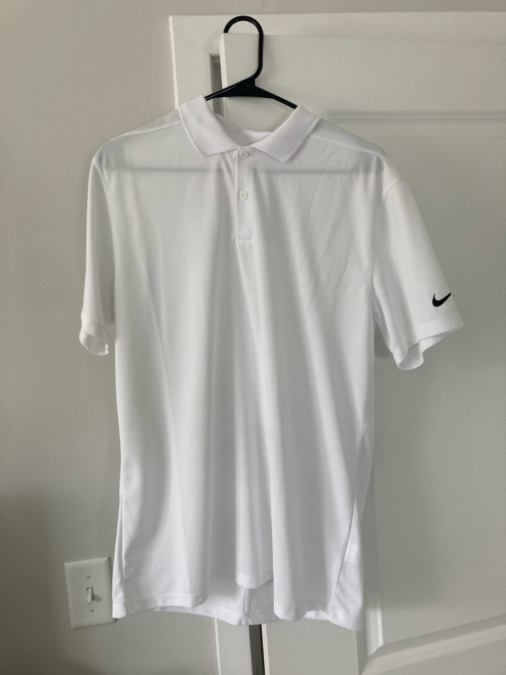 Nike White Short Sleeve Dri-FIT Polo